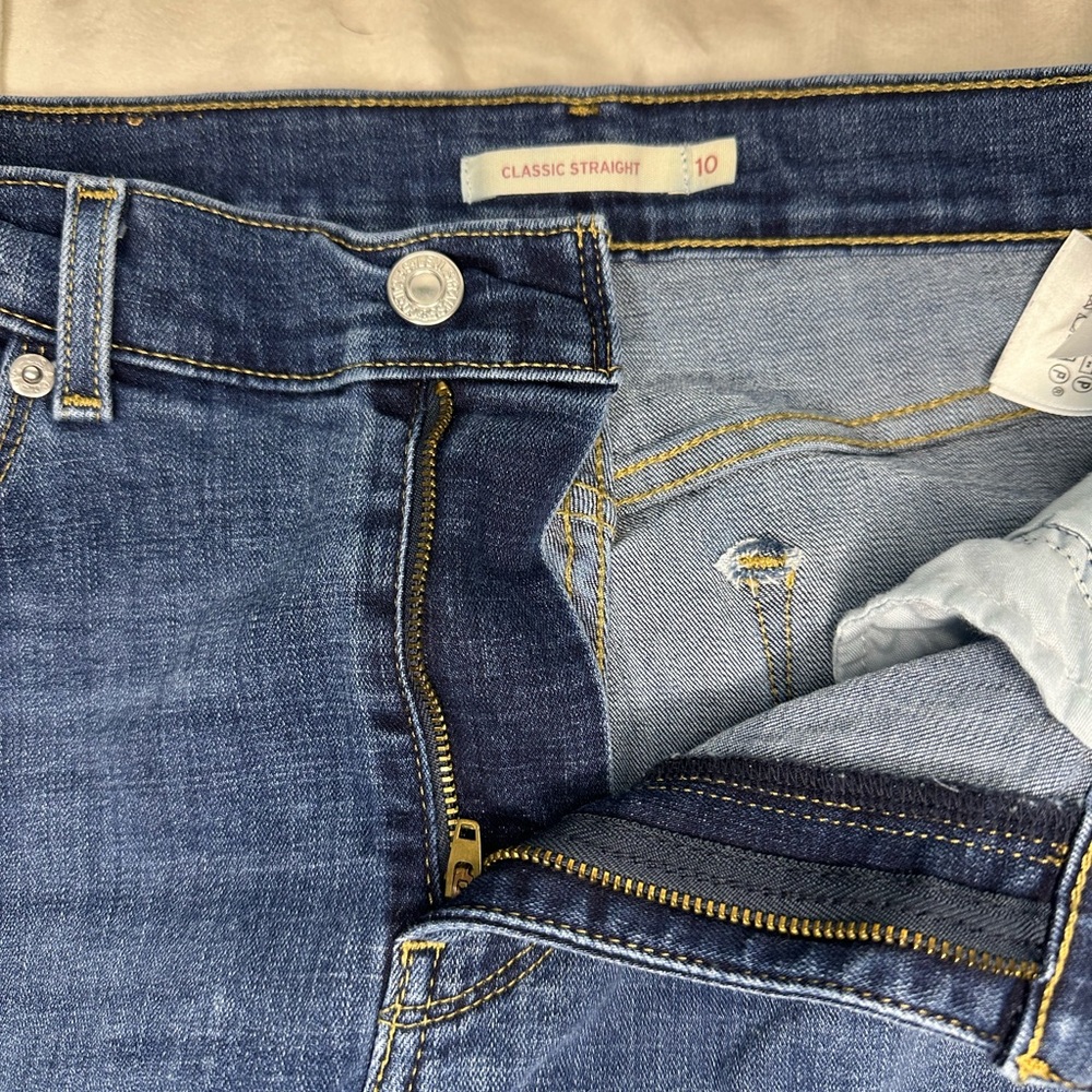 Levi's Dark Blue Straight Leg Jeans